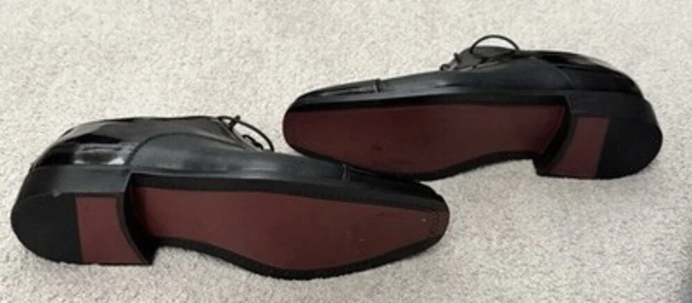 Amali-Men’s Size 8 -Oxford Style Black Dress Shoes-Cap Toe Model
